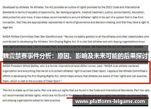魏震禁赛事件分析:原因、影响及未来可能的后果探讨 魏震禁赛事件分析:原因、影响及未来可能的后果探讨